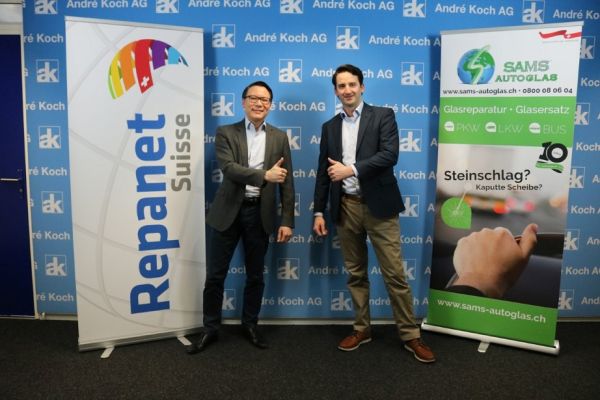 André Koch AG Service: Repanet und SAMS Autoglas arbeiten zusammen